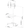 Techly Trolley Floor Stand LCD/LED/Plasma 23 inch-55 inch, 58.4 cm (23 inch), 139.7 cm (55 inch), 50 x 50 mm, 400 x 400 mm, -15 - 15°, Juoda