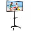 Techly Trolley Floor Stand LCD/LED/Plasma 23 inch-55 inch, 58.4 cm (23 inch), 139.7 cm (55 inch), 50 x 50 mm, 400 x 400 mm, -15 - 15°, Juoda