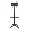 Techly Trolley Floor Stand LCD/LED/Plasma 23 inch-55 inch, 58.4 cm (23 inch), 139.7 cm (55 inch), 50 x 50 mm, 400 x 400 mm, -15 - 15°, Juoda