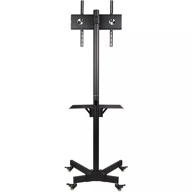 Techly Trolley Floor Stand LCD/LED/Plasma 23 inch-55 inch, 58.4 cm (23 inch), 139.7 cm (55 inch), 50 x 50 mm, 400 x 400 mm, -15 - 15°, Juoda
