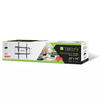 Techly Pasukamas sieninis laikiklis LED LCD televizoriui 23-55 Juoda” ICA-PLB 161M