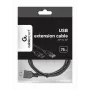 GEMBIRD USB 2.0 prailginimo kabelis, 0,75 m - Juodas