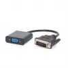 Vaizdo kabelio adapteris Gembird DVI-D (kištukas) į VGA (lizdas) 0,2 m, juodas