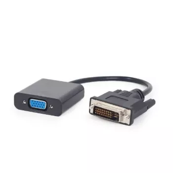 Vaizdo kabelio adapteris Gembird DVI-D (kištukas) į VGA (lizdas) 0,2 m, juodas