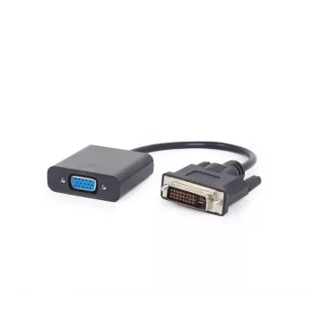Vaizdo kabelio adapteris Gembird DVI-D (kištukas) į VGA (lizdas) 0,2 m, juodas