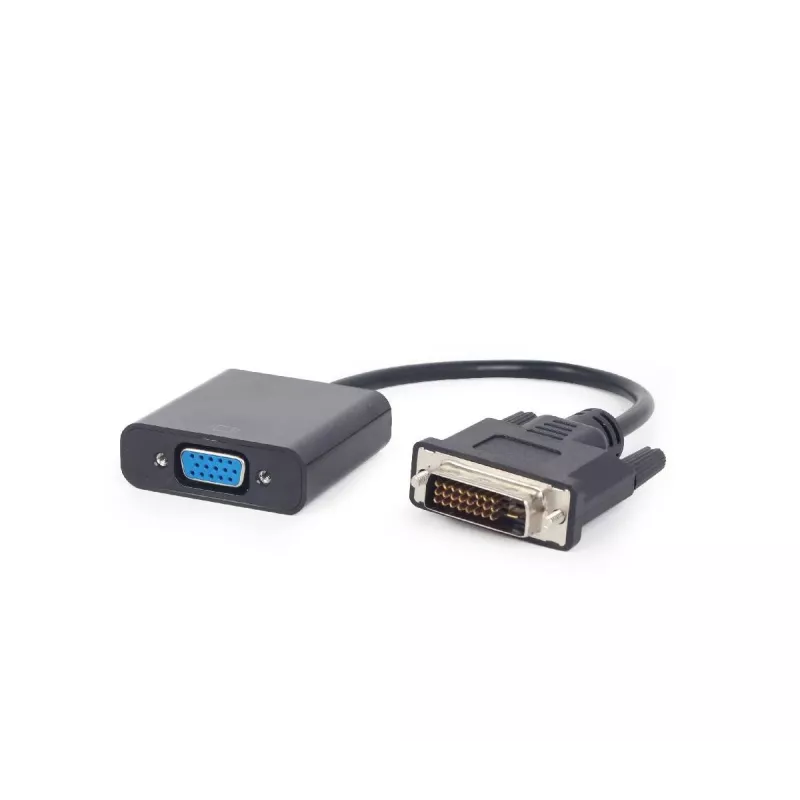 Vaizdo kabelio adapteris Gembird DVI-D (kištukas) į VGA (lizdas) 0,2 m, juodas