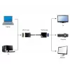 Vaizdo kabelio adapteris Gembird DVI-D (kištukas) į VGA (lizdas) 0,2 m, juodas