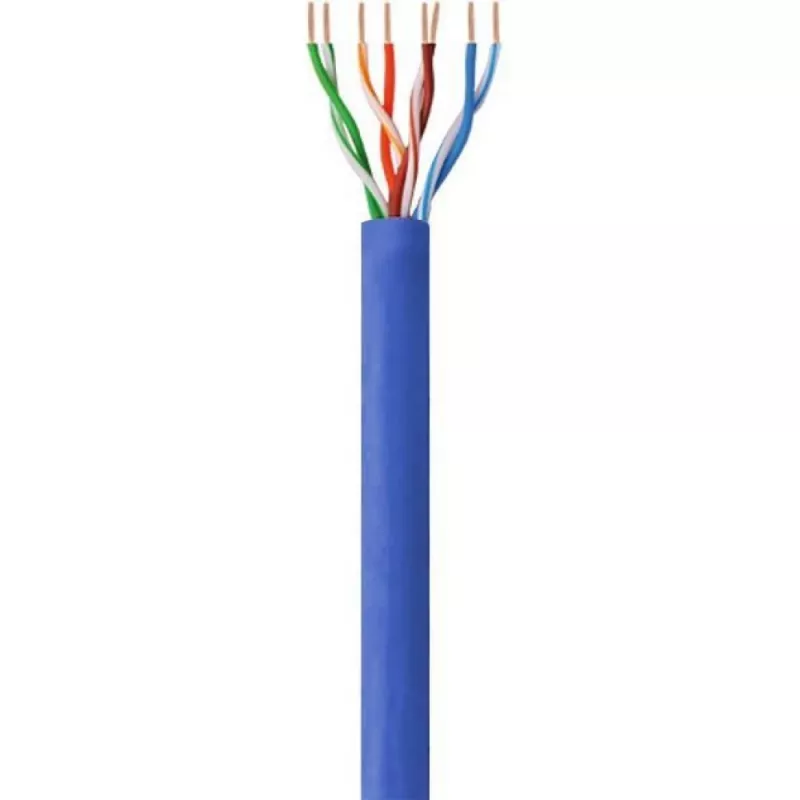 Tinklo kabelis TECHLY Cat6 U/UTP ITP6-CCA-305-BL, 305 m, 23 AWG vientisas, 250 MHz, mėlynas, PVC apvalkalas