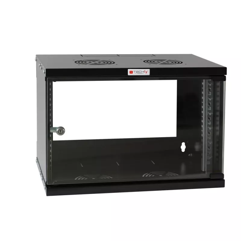 „Techly“ sieninė spinta 19 6U D450 juoda surinkta I-CASE EL-1006B45