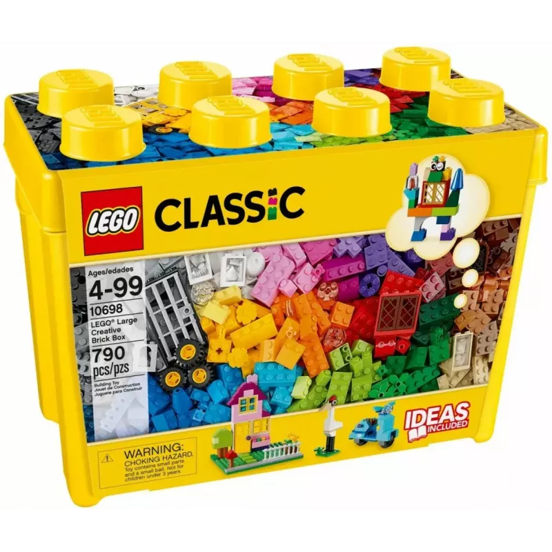 Konstravimo rinkinys LEGO Classic 10698 — 790 detalių, daugiaspalvis, 33 spalvos, yra žalios pagrindo plokštės ir priedai