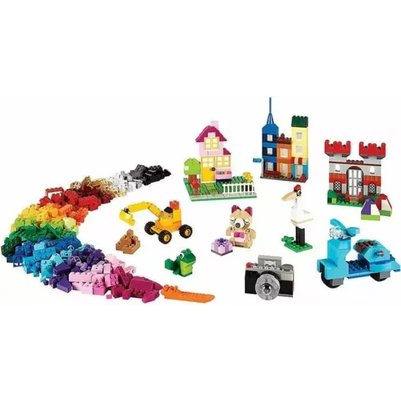 Konstravimo rinkinys LEGO Classic 10698 — 790 detalių, daugiaspalvis, 33 spalvos, yra žalios pagrindo plokštės ir priedai