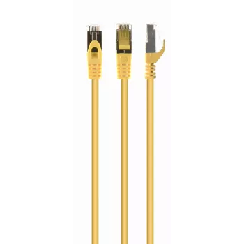 GEMBIRD komutacinis kabelis - CAT6A - S/FTP - LSZH - 25 cm - geltonas