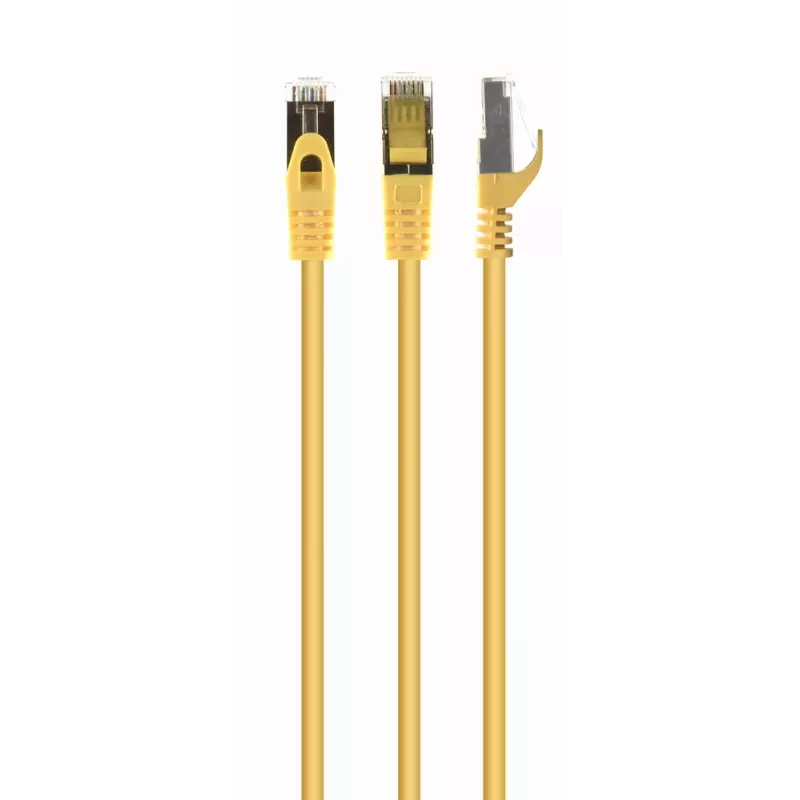 GEMBIRD komutacinis kabelis - CAT6A - S/FTP - LSZH - 25 cm - geltonas