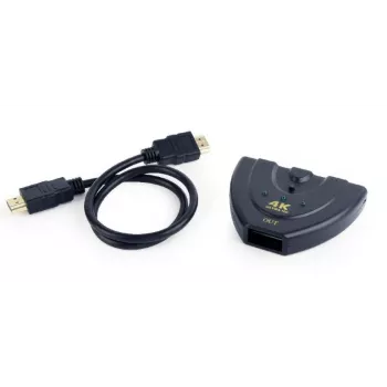 HDMI sąsajos šakotuvas Gembird DSW-HDMI-35 — 3 prievadai, HDMI, 0,5 m laidas, juodas