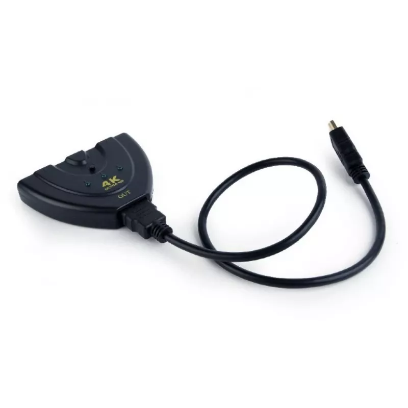 HDMI sąsajos šakotuvas Gembird DSW-HDMI-35 — 3 prievadai, HDMI, 0,5 m laidas, juodas