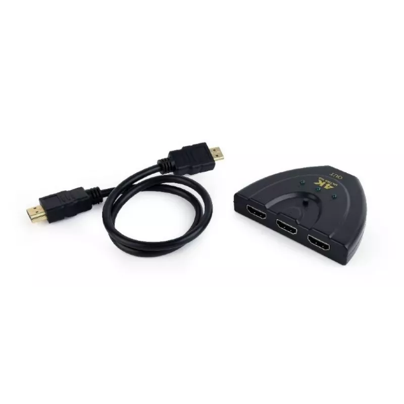 HDMI sąsajos šakotuvas Gembird DSW-HDMI-35 — 3 prievadai, HDMI, 0,5 m laidas, juodas