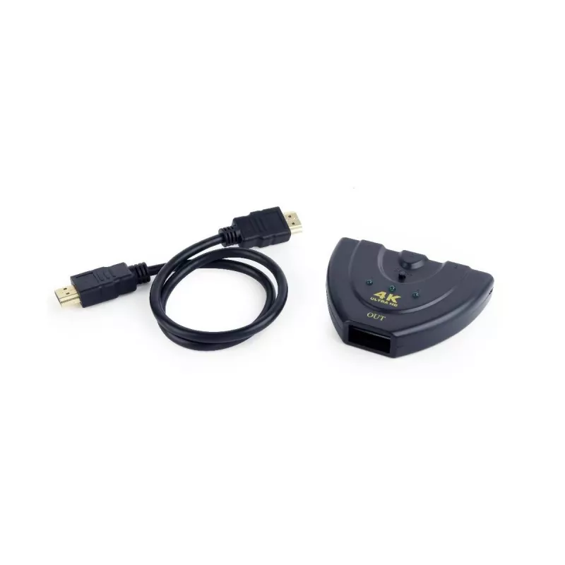 HDMI sąsajos šakotuvas Gembird DSW-HDMI-35 — 3 prievadai, HDMI, 0,5 m laidas, juodas