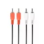 Garso kabelis Gembird CCA-2R2R-6 1,8 m 2 x RCA Juoda