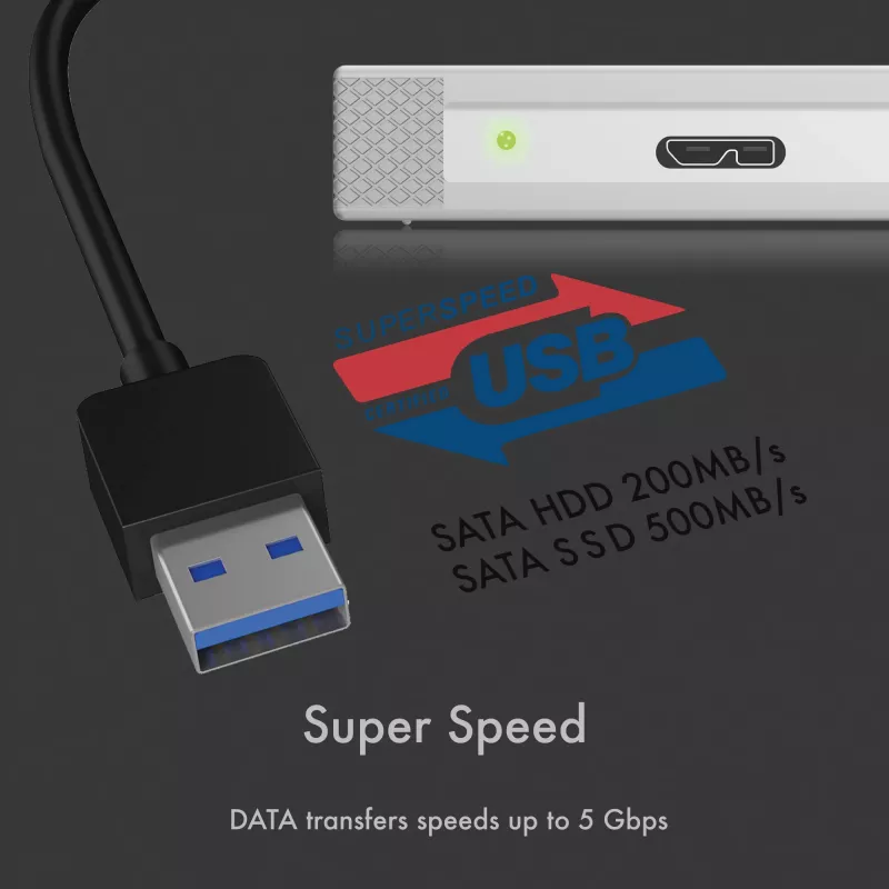 ICY BOX IB-241WP HDD/SSD korpusas antracito, sidabrinis 2,5 colio