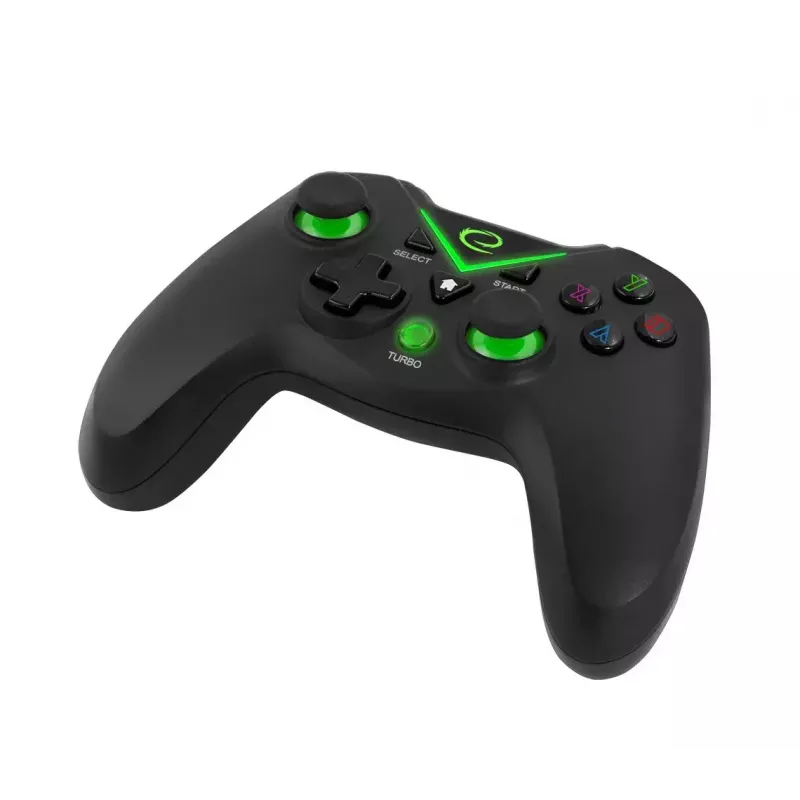 Belaidis žaidimų pultas ESPERANZA EGG112K 2,4 GHz dažniu, skirtas PC ir PS3, su USB imtuvu, juodas, 12 mygtukų, analoginės lazdelės
