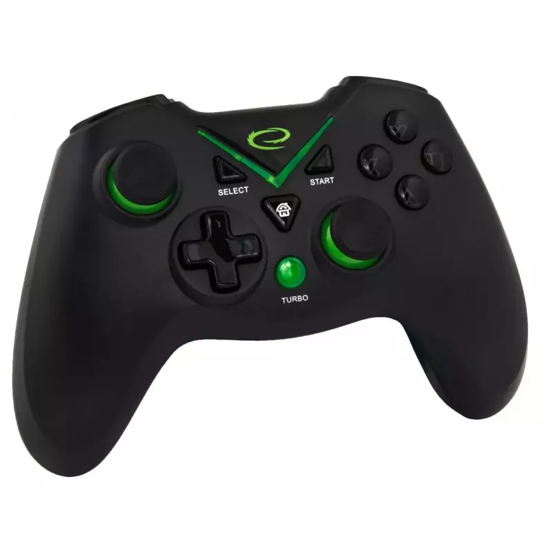 Belaidis žaidimų pultas ESPERANZA EGG112K 2,4 GHz dažniu, skirtas PC ir PS3, su USB imtuvu, juodas, 12 mygtukų, analoginės lazdelės