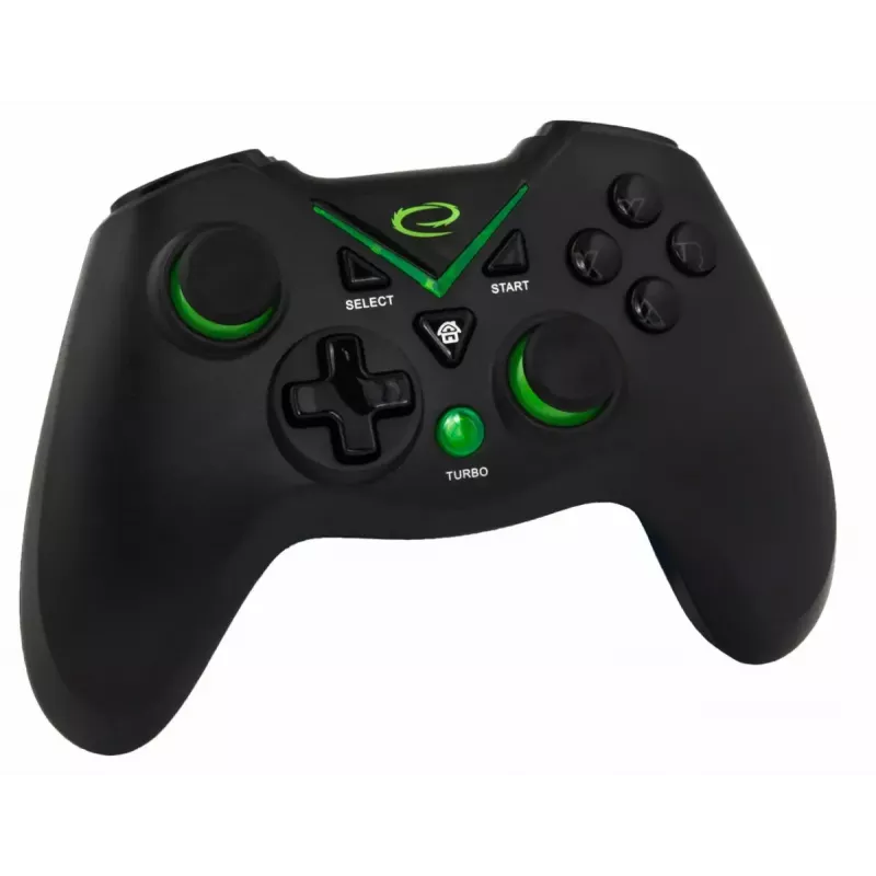 Belaidis žaidimų pultas ESPERANZA EGG112K 2,4 GHz dažniu, skirtas PC ir PS3, su USB imtuvu, juodas, 12 mygtukų, analoginės lazdelės