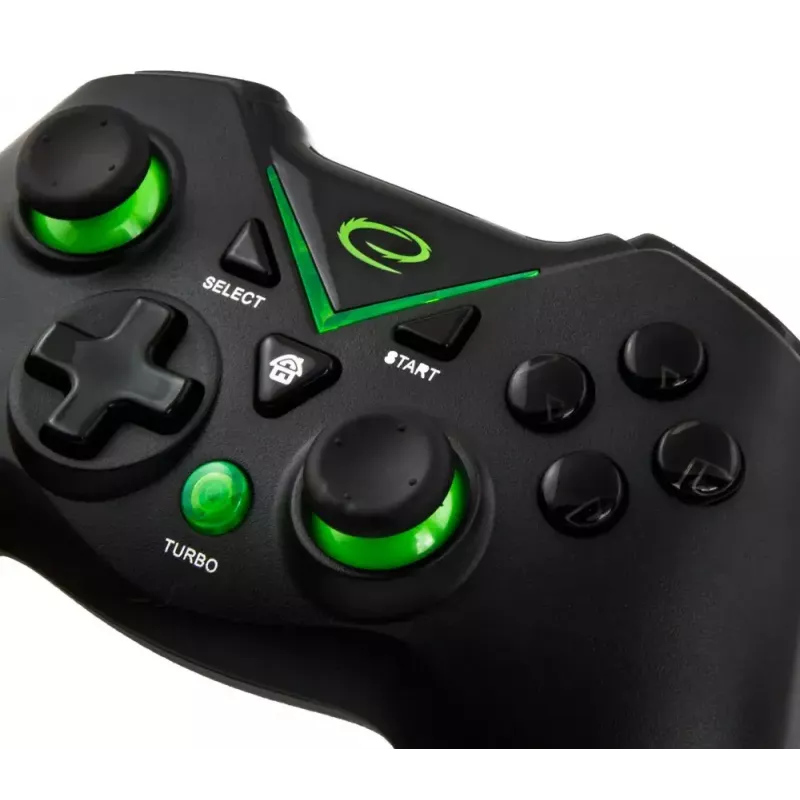 Belaidis žaidimų pultas ESPERANZA EGG112K 2,4 GHz dažniu, skirtas PC ir PS3, su USB imtuvu, juodas, 12 mygtukų, analoginės lazdelės