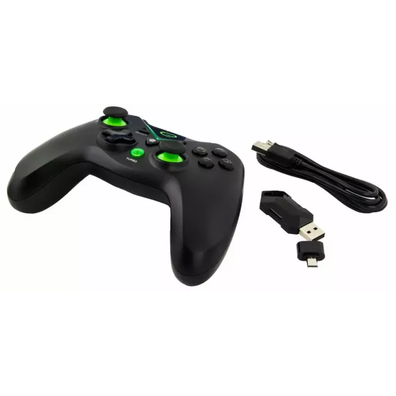 Belaidis žaidimų pultas ESPERANZA EGG112K 2,4 GHz dažniu, skirtas PC ir PS3, su USB imtuvu, juodas, 12 mygtukų, analoginės lazdelės