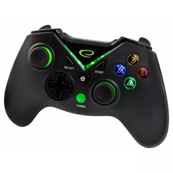 Belaidis žaidimų pultas ESPERANZA EGG112K 2,4 GHz dažniu, skirtas PC ir PS3, su USB imtuvu, juodas, 12 mygtukų, analoginės lazdelės