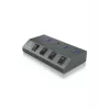ICY BOX IB-HUB1405 USB 3.2 Gen 1 (3.1 Gen 1) Type-B 5000 Mbit/s antracito spalvos
