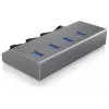 ICY BOX IB-HUB1405 USB 3.2 Gen 1 (3.1 Gen 1) Type-B 5000 Mbit/s antracito spalvos