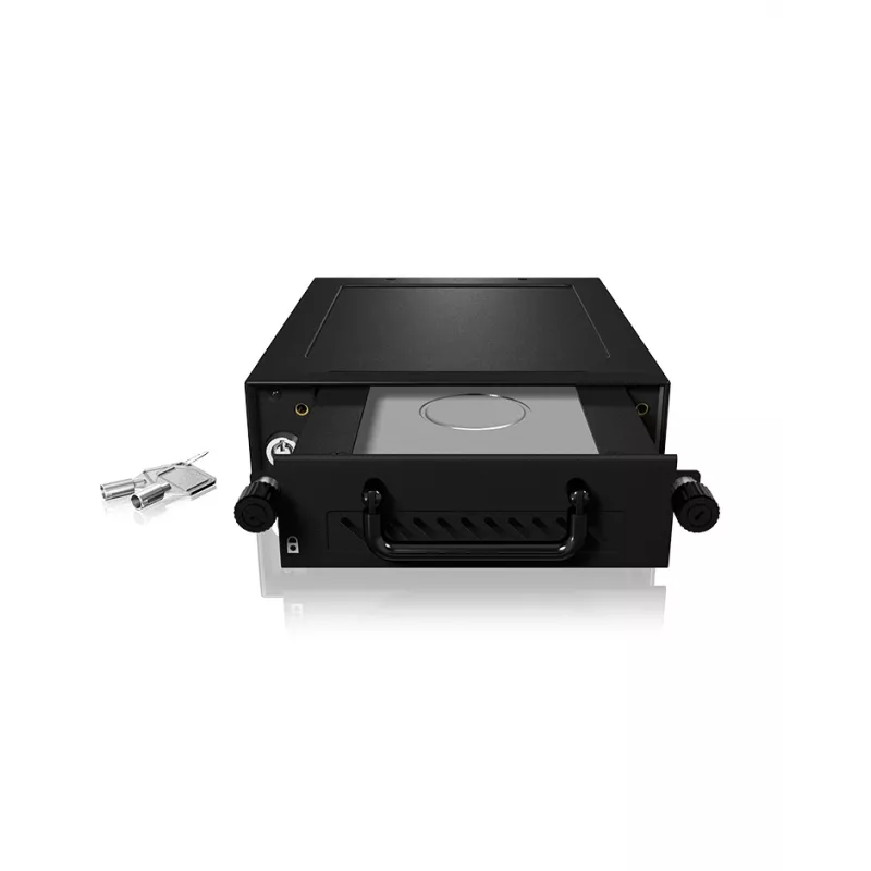ICY BOX IB-148SSK-B 13,3 cm (5,25 col.) saugojimo įrenginio dėklas Juodas