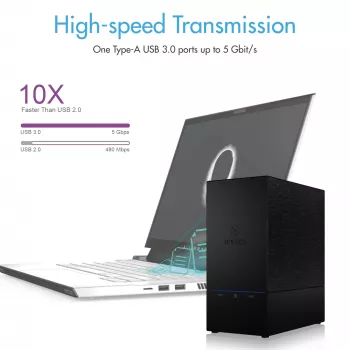 ICY BOX IB-RD3621U3 HDD/SSD korpusas Juodas 3,5 colio