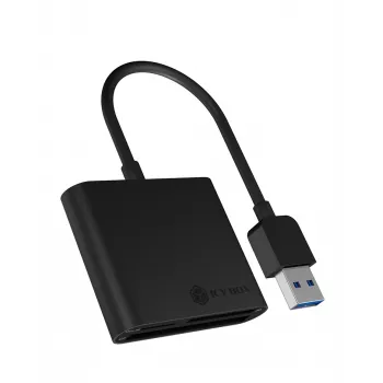 ICY BOX IB-CR301-U3 kortelių skaitytuvas USB 3.2 Gen 1 (3.1 Gen 1) Juoda