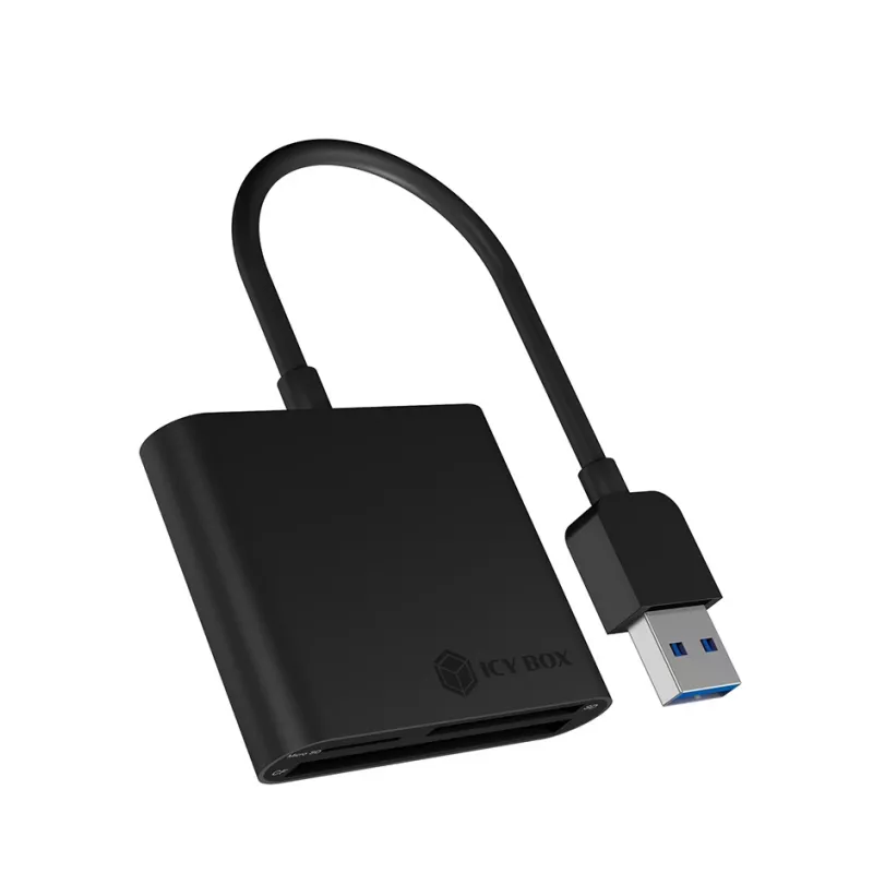 ICY BOX IB-CR301-U3 kortelių skaitytuvas USB 3.2 Gen 1 (3.1 Gen 1) Juoda