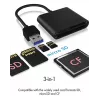 ICY BOX IB-CR301-U3 kortelių skaitytuvas USB 3.2 Gen 1 (3.1 Gen 1) Juoda