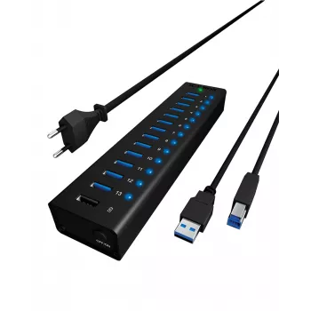 ICY BOX IB-AC6113 USB 3.2 Gen 1 (3.1 Gen 1) Type-B 5000 Mbit/s juoda