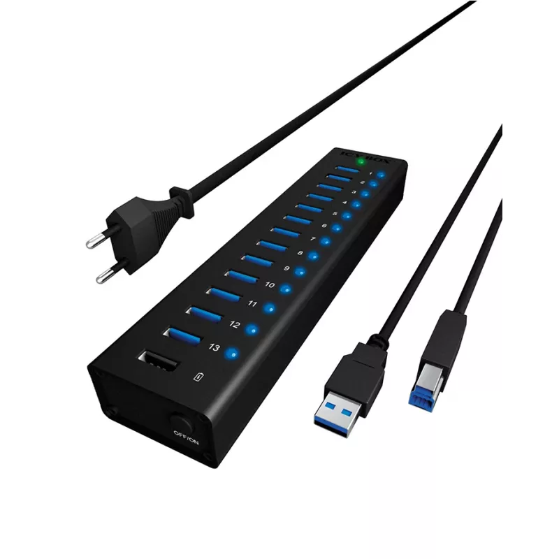 ICY BOX IB-AC6113 USB 3.2 Gen 1 (3.1 Gen 1) Type-B 5000 Mbit/s juoda