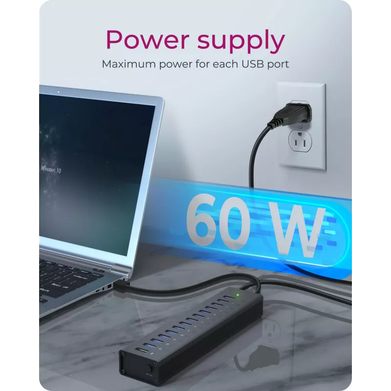 ICY BOX IB-AC6113 USB 3.2 Gen 1 (3.1 Gen 1) Type-B 5000 Mbit/s juoda