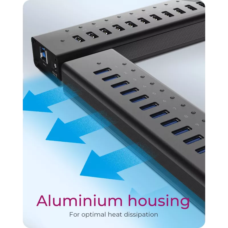 ICY BOX IB-AC6113 USB 3.2 Gen 1 (3.1 Gen 1) Type-B 5000 Mbit/s juoda