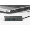 DIGITUS USB 3.0 šakotuvas, 4 prievadų, su 5V/2A maitinimo šaltiniu, aliuminio korpusas