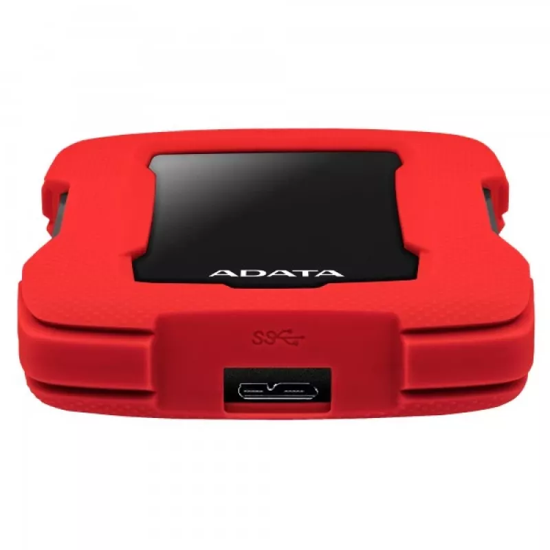 Išorinis HDD ADATA HD330 2 TB 2,5 colio USB 3.2 Gen 1 raudonas, atsparus smūgiams, 256 bitų AES