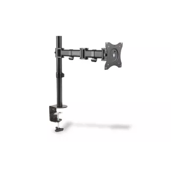 “DIGITUS” vieno monitoriaus stalinis spaustuvas, juodas, 45° pasukimas, 45° pakreipimas, 360° sukimas, 15–27 colių TFT, maks. apkrova 8 kg, VESA maks. 100x100