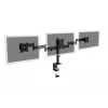 DIGITUS Triple Monitor Desk clamp mount, Juoda 90degree Swivel,45degree Tilt,rotate 360degree,15-27in TFT, max load 3x8Kg,VESA max100x100