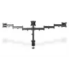 DIGITUS Triple Monitor Desk clamp mount, Juoda 90degree Swivel,45degree Tilt,rotate 360degree,15-27in TFT, max load 3x8Kg,VESA max100x100