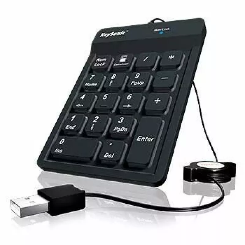 KeySonic ACK-118BK skaitmeninė klaviatūra Universali USB Juoda