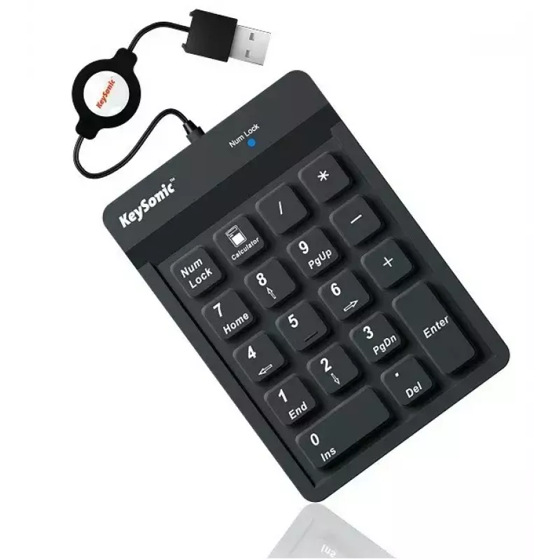 KeySonic ACK-118BK skaitmeninė klaviatūra Universali USB Juoda