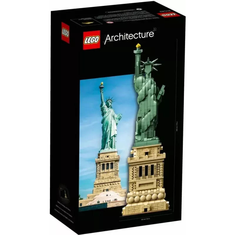 LEGO Architecture Laisvės statula 21042 statybinių kaladėlių rinkinys – 1 685 detalės, išsamus Laisvės statulos modelis