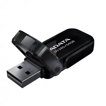 USB atmintinė ADATA USB Type-A 2.0 64 GB UV240, juoda, dangtelio konstrukcija