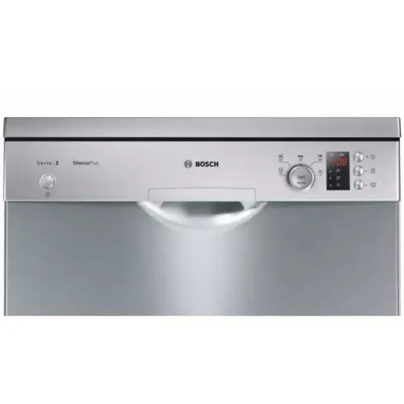 Laisvai pastatoma indaplovė Bosch SMS25AI05E — pilno dydžio 60 cm, 12 komplektų, 48 dB, energijos klasė E